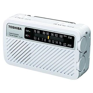 トウシバ(東芝)の東芝　TOSHIBA 防災ラジオ ワイドFM対応 ホワイト TY-JKR5(ラジオ)