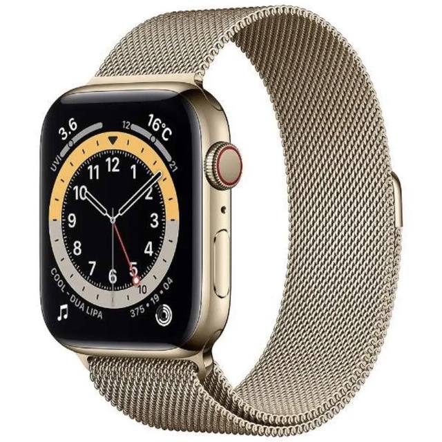 Apple Watch6 44mm ステンレス ゴールド 美品-