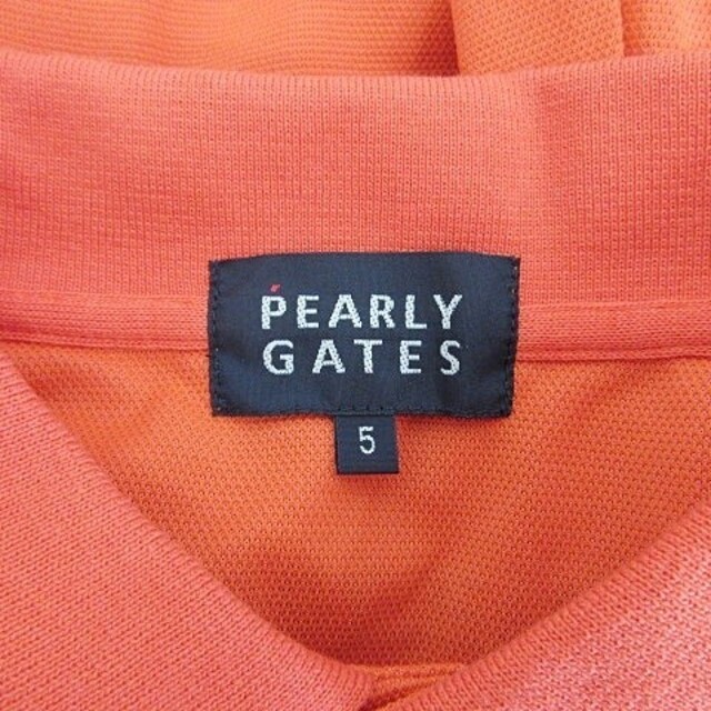 PEARLY GATES(パーリーゲイツ)のパーリーゲイツ PEARLY GATES ゴルフ ポロシャツ 半袖 オレンジ 5 スポーツ/アウトドアのゴルフ(ウエア)の商品写真