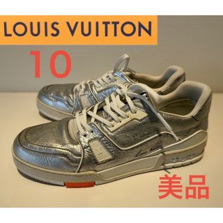 ルイヴィトン(LOUIS VUITTON)の美品❗️LOUIS VUITTON  LVトレーナー 10 シルバーカーフ(スニーカー)