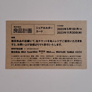 ムジルシリョウヒン(MUJI (無印良品))の無印良品　シェアホルダーカード(ショッピング)