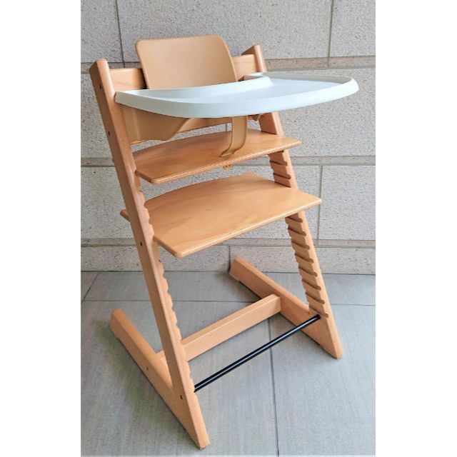 美品】ストッケ トリップトラップSN.4~ ベビーセット&トレイ付