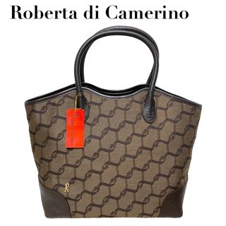 ロベルタディカメリーノ(ROBERTA DI CAMERINO)の【未使用品】ロベルタ ディ カメリーノ　ハンドバッグ　ブラウン(トートバッグ)