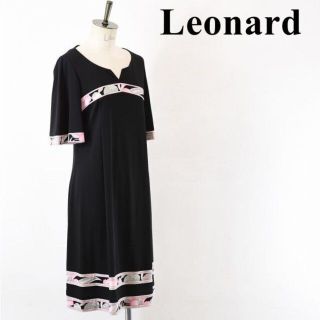 レオナール(LEONARD)のSL AJ0014 高級 Leonard レオナール レディース ストレッチ生地(ロングワンピース/マキシワンピース)