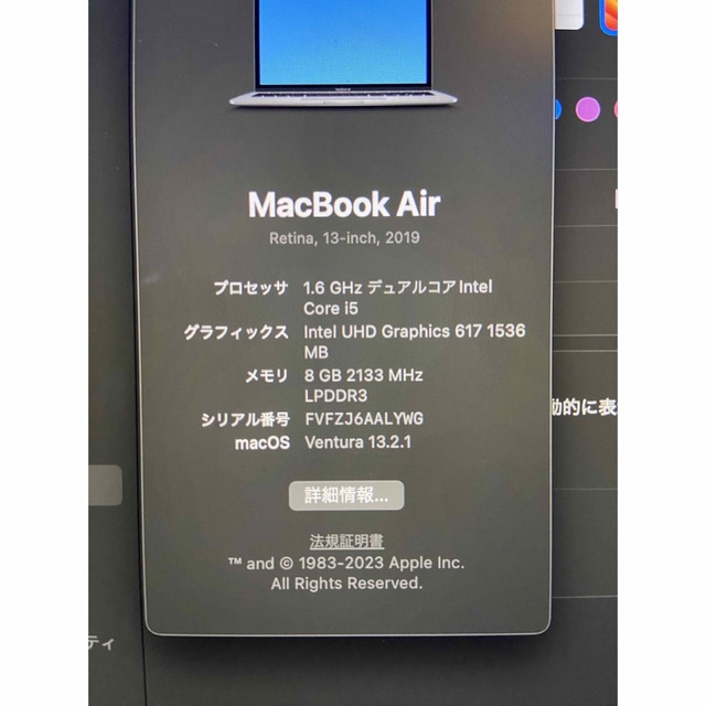 APPLE MacBook Air MACBOOK AIR MVFH2J/A 4