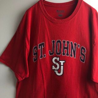 Champion - Tシャツ 半袖 champion ST.JOHN,S プリントロゴ レッドの