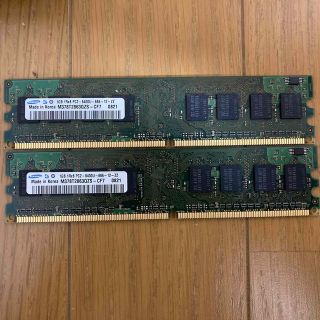 サムスン(SAMSUNG)のメモリDDR2 800 1GBx2(PCパーツ)