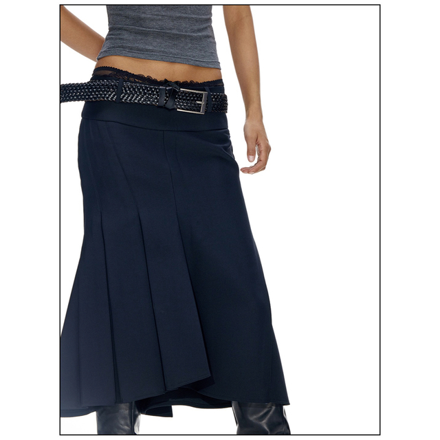Fax Copy Express Pleated Fishtail Skirt - ひざ丈スカート Fax Copy Express Pleated Fishtail Skirt - ひざ丈スカート