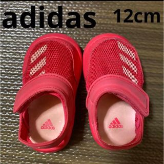 アディダス(adidas)のアディダス　メッシュサンダル　12cm レッド　マリンシューズ　川辺サンダル(サンダル)