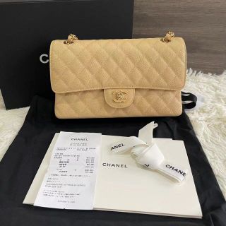 シャネル キャビアスキン ショルダーバッグ(レディース)(ベージュ系 シャネル キャビアスキン ショルダーバッグ(レディース)(ベージュ系
