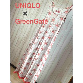 ユニクロ(UNIQLO)のUNIQLO✖️GreenGate 花柄ワンピース　ルームウェア(ルームウェア)