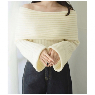 スナイデル(SNIDEL)のle.ema off-shoulder 2way knit(ニット/セーター)
