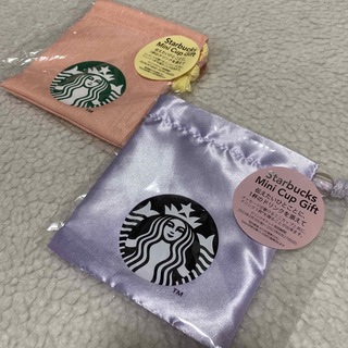 スターバックス(Starbucks)のスターバックス ミニカップ ギフト　スタバ 巾着 ポーチ セット ピーチ サクラ(ポーチ)