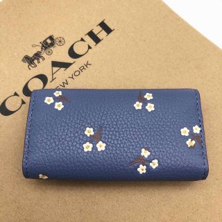 COACH - 【COACH☆新品】☆ 6 リング キー ケース ウィズ フローラル