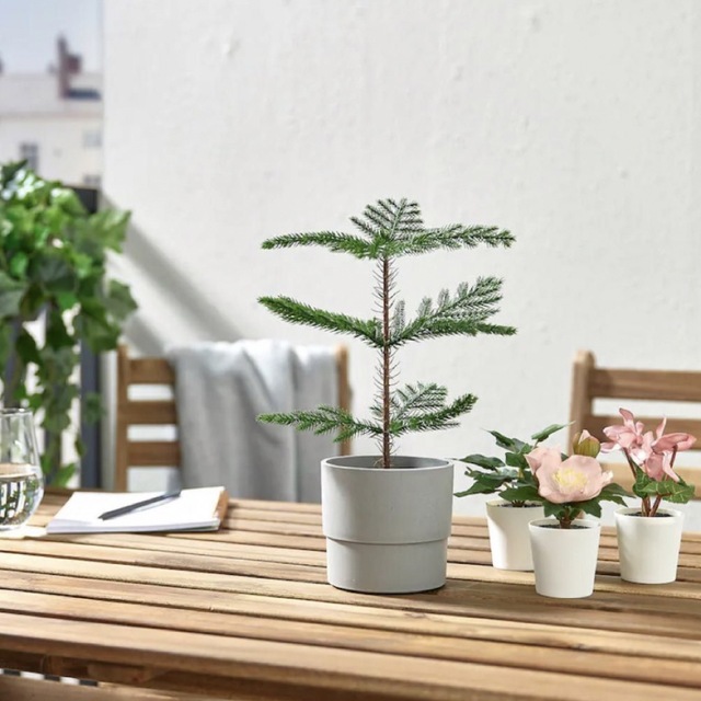IKEA(イケア)のIKEA イケア　FEJKA フェイカ　人工観葉植物 植木鉢付き　3点セット インテリア/住まい/日用品のインテリア小物(置物)の商品写真