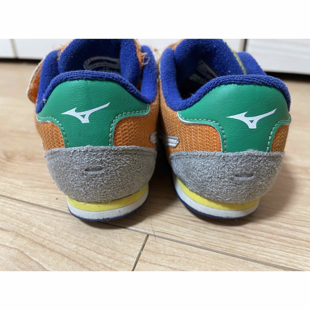 MIZUNO(ミズノ)のMIZUNO ミズノ スニーカー 14cm オレンジ  青 緑 キッズ 靴 キッズ/ベビー/マタニティのベビー靴/シューズ(~14cm)(スニーカー)の商品写真