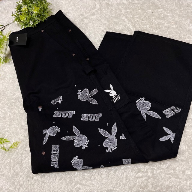 新品 HUF × PLAYBOY ハフ プレイボーイ ダブルニー ワークパンツ 名作