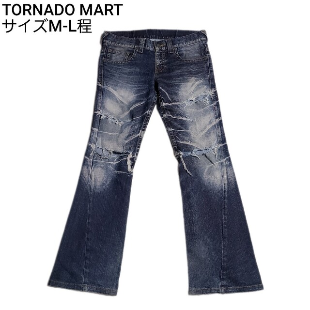 TORNADO MART オーシャンストレッチブーツカットデニムパンツ M-L程