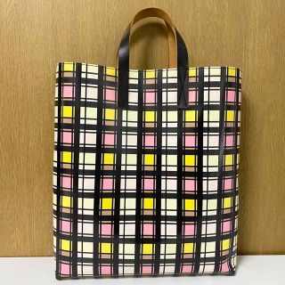 MARNI マルニ  PVC トートバッグ  ピンク イエロー チェック柄