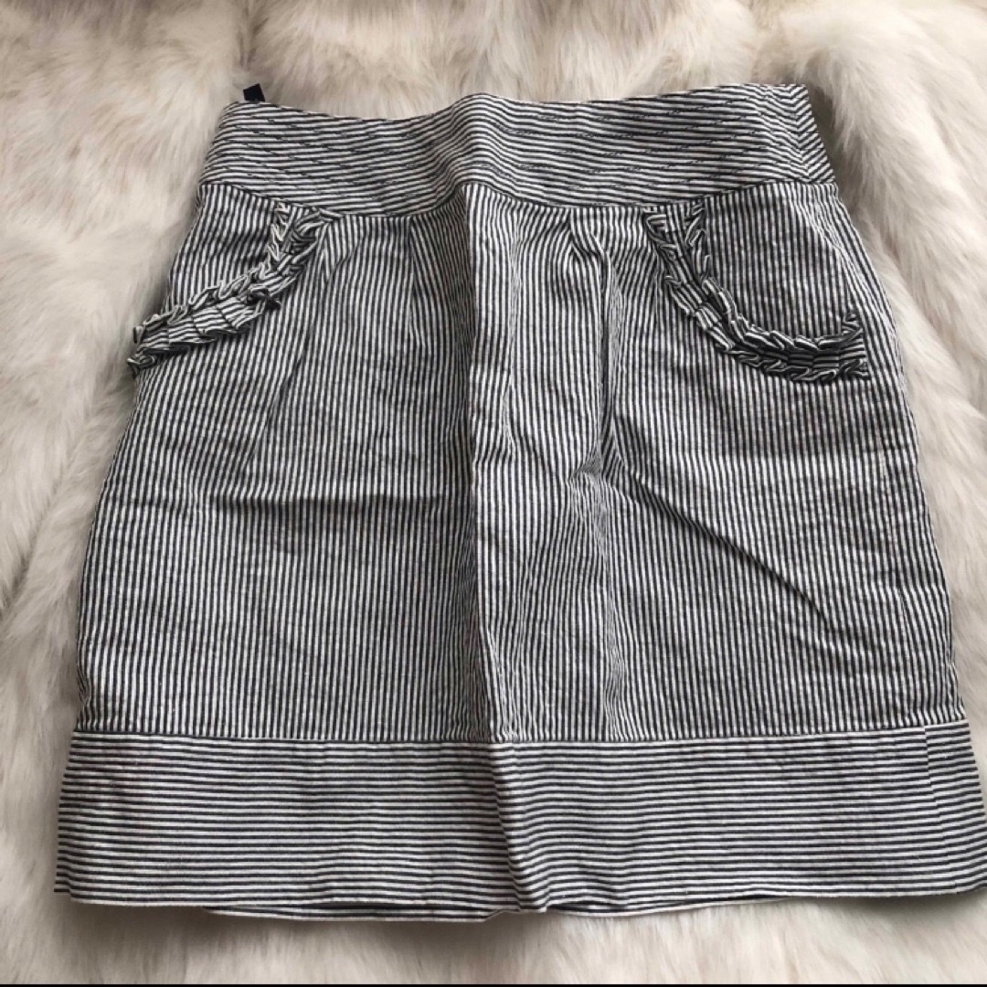 Lochie(ロキエ)のCLATHAS Stripe frill  mini 💙 レディースのスカート(ミニスカート)の商品写真