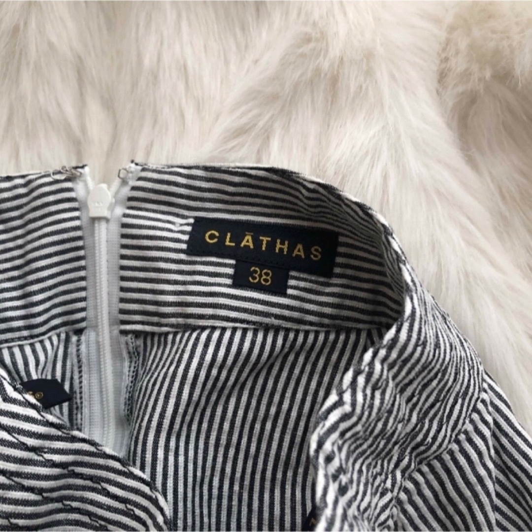 Lochie(ロキエ)のCLATHAS Stripe frill  mini 💙 レディースのスカート(ミニスカート)の商品写真