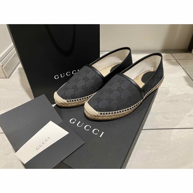 GUCCI グッチ エスパドリーユ キャンバス スリッポンウエッジミッドソール-