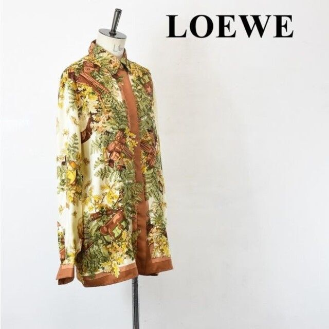 SL AJ0048 高級 LOEWE ロエベ レディース 光沢 総柄 長袖