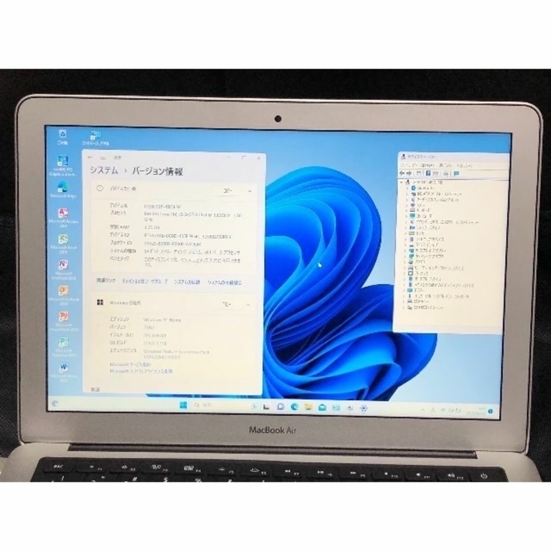 MacBook Air 13 Mid2012・オフィス2019・W11デュアル