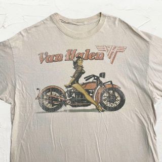 KHT  ビンテージ   ベージュ ヴァンヘイレン　ピンナップ　バンド Tシャツ(Tシャツ/カットソー(半袖/袖なし))