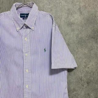 16660円 希少カラー♡ラルフローレン ストライプリネンシャツ チェリー