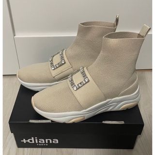 ダイアナ(DIANA)の+diana クリスタルバックル ニットソックススニーカー(スニーカー)