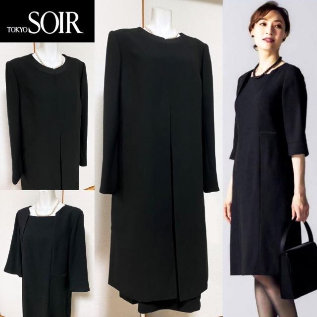 ◇当日発送可能【美品】人気デザイン!東京ソワール 高級喪服礼服 19号