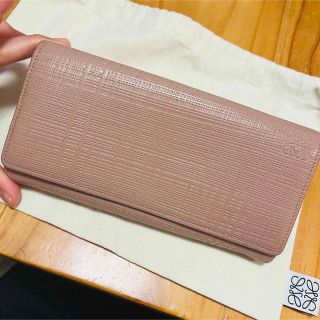 【美品】ロエベ LOEWE 長財布 専用巾着ポーチ付き