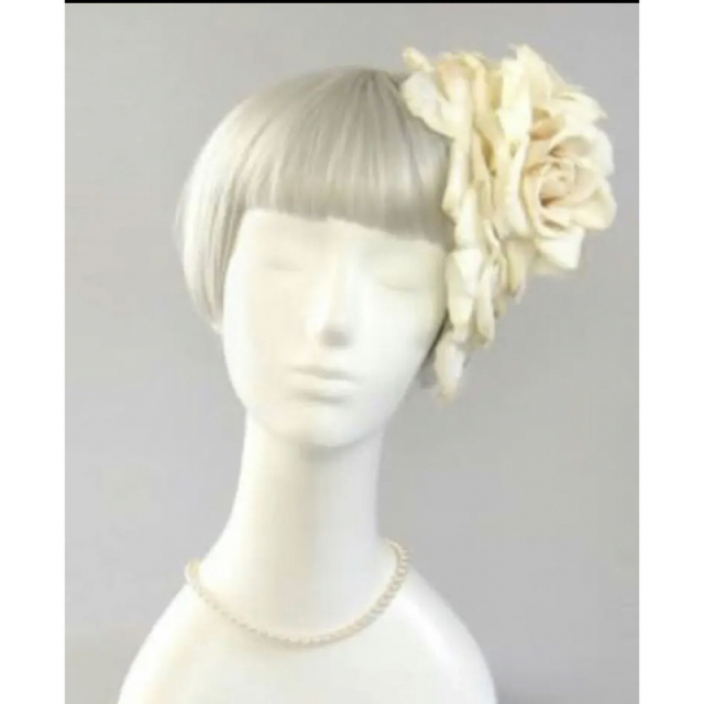 新品　ウェディング　薔薇　ヘッドドレス　ヘアアクセサリー　トーク帽　トークハットウェディング