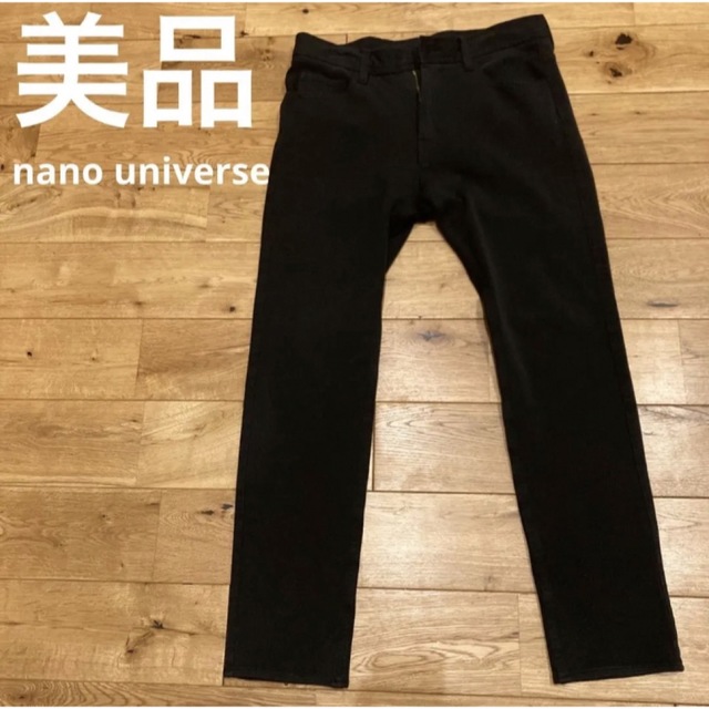 nano・universe(ナノユニバース)の美品　送料込み　ナノユニバース　ブラックデニム　M メンズのパンツ(デニム/ジーンズ)の商品写真