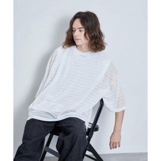 ジュンレッド(JUNRED)の【ホワイト（10）】レースアンサンブルビッグT(アンサンブル)