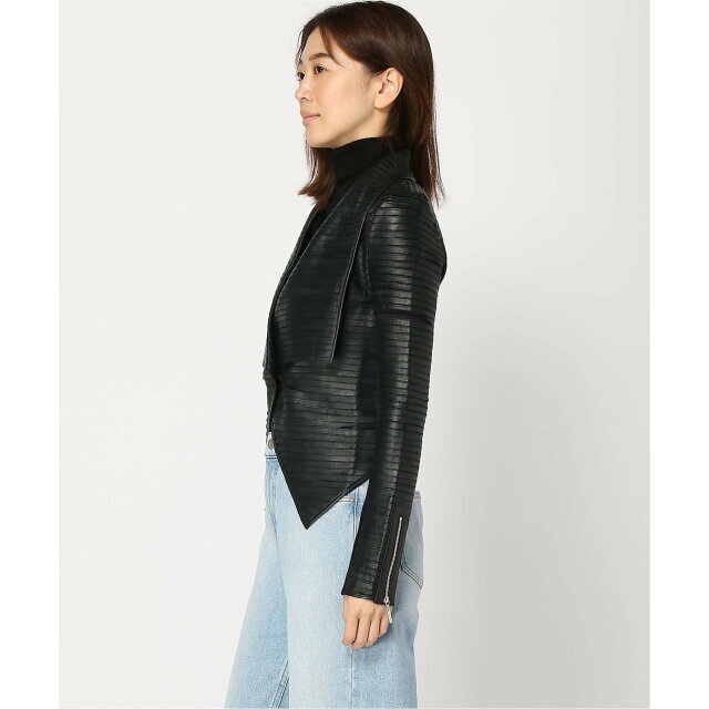 GUESS - 【ブラック(JBLK)】(W)Shayna Drape Leather Jacketの通販 by