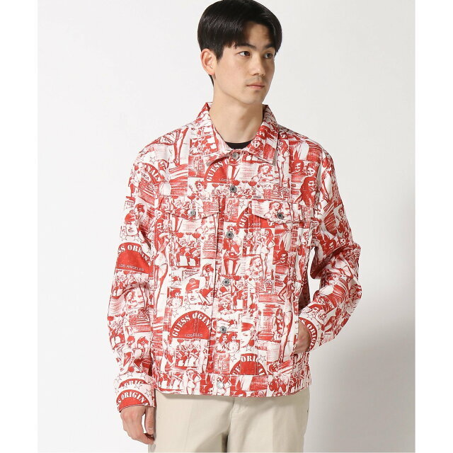 GUESS(ゲス)の【その他/レッド系(F0E1)】(M)Cali Trucker Jacket メンズのジャケット/アウター(その他)の商品写真