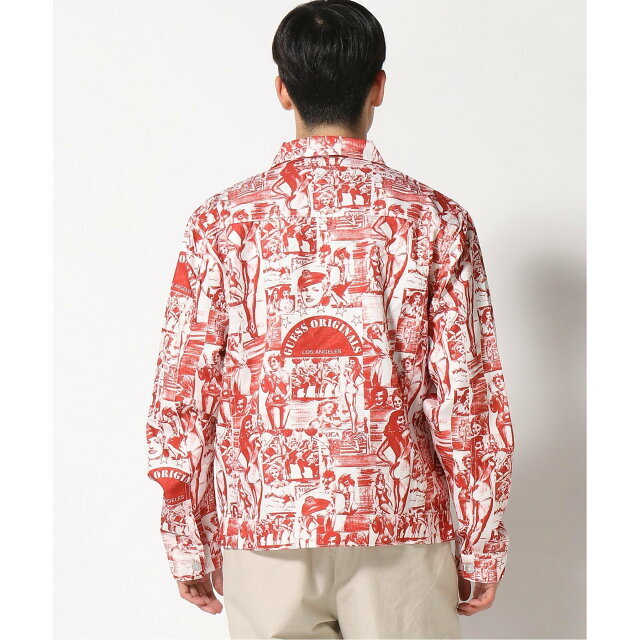 GUESS(ゲス)の【その他/レッド系(F0E1)】(M)Cali Trucker Jacket メンズのジャケット/アウター(その他)の商品写真