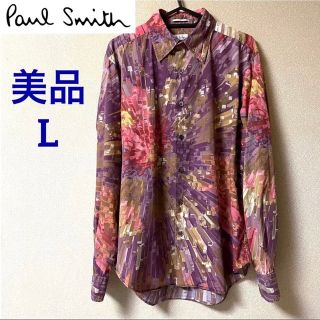 ポールスミス(Paul Smith)の【美品】ポールスミス 総柄シャツ 長袖シャツ マルチカラー 派手柄 L(シャツ)