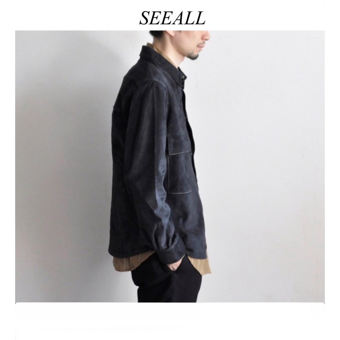 SEEALL スウェードシャツ　46 上代10万