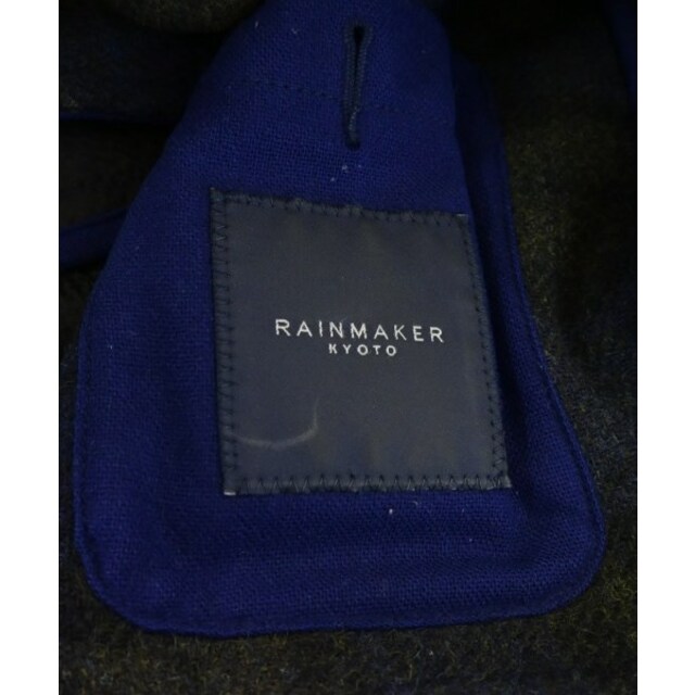 RAINMAKER(レインメーカー)のRAINMAKER ステンカラーコート 44(S位) 紺x緑x黒(チェック) 【古着】【中古】 メンズのジャケット/アウター(ステンカラーコート)の商品写真