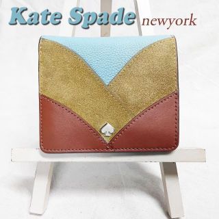 ケイトスペードニューヨーク(kate spade new york)の良品 日本未発売 ケイトスペード Wホック 折り財布 ナディーン マルチカラー(財布)