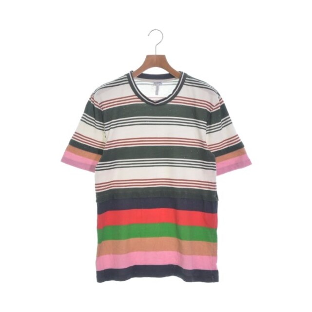 LOEWE ロエベ Tシャツ・カットソー M 白x緑x赤等(ボーダー)