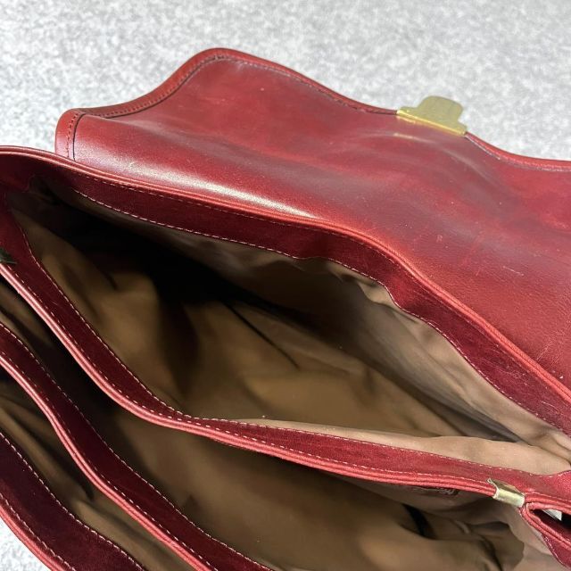 【CASANI】イタリア製 リアルレザー 本革 ハンドバッグ ボルドー