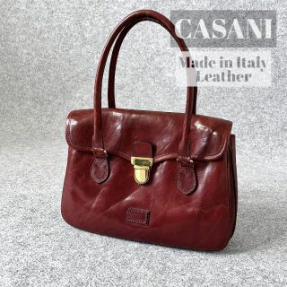 アートヴィンテージ(ART VINTAGE)の【CASANI】イタリア製 リアルレザー 本革  ハンドバッグ ボルドー(ハンドバッグ)