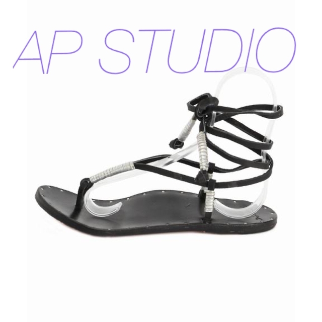 未使用 AP STUDIO BEEK Lace Up Sandal 36ブラック 特選タイムセール