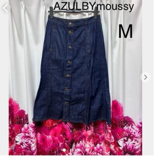 アズールバイマウジー(AZUL by moussy)のデニムロングスカート　ロペピクニック.カジュアル.earth.INGINずき(ロングスカート)