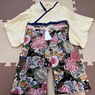 袴　ロンパース　80サイズ(和服/着物)