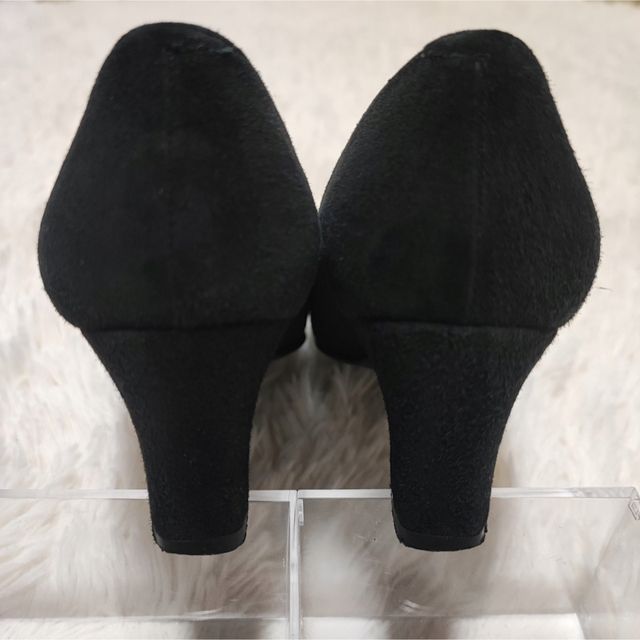 Balenciaga - 希少 BALENCIAGA スウェード ヒール パンプス ブラックの